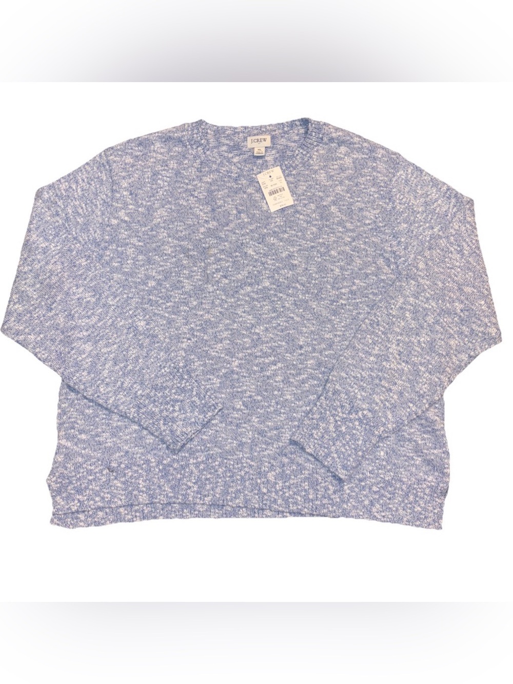 J. Crew Marled Light Blue Crewneck Sweater
